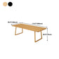 Rectangle Double Pedestal Industrial Table Fixed Table of Solid Wood Clearhalo ' dining_table' 'Dining Tables & Seating' 'Dining Tables' 'furn' 'furn_dining_table' 'Furniture' 'furniture_dining_table' 'Kitchen & Dining Furniture' 'kitchen&dining_furn' 'kitchen' 'kitchen_dining_table' 4538267