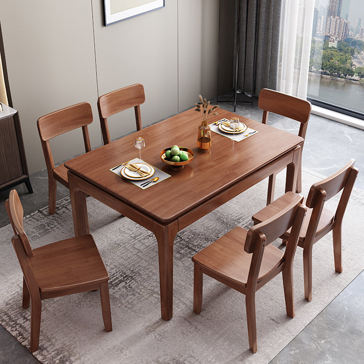 Rectangle 4-foot Dining Room Collection Midcentury Style Dining Table for Home Wood Brown Clearhalo ' dining_table' 'Dining Tables & Seating' 'Dining Tables' 'furn' 'furn_dining_table' 'Furniture' 'furniture_dining_table' 'Kitchen & Dining Furniture' 'kitchen&dining_furn' 'kitchen' 'kitchen_dining_table' 4538270