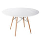 Wood Contemporary Round Dining Table Manufactured Wood Top Table for Dining Room White Without Chairs Clearhalo ' dining_table' 'Dining Tables & Seating' 'Dining Tables' 'furn' 'furn_dining_table' 'Furniture' 'furniture_dining_table' 'Kitchen & Dining Furniture' 'kitchen&dining_furn' 'kitchen' 'kitchen_dining_table' 4538283