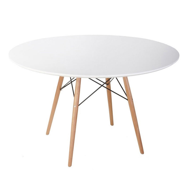Wood Contemporary Round Dining Table Manufactured Wood Top Table for Dining Room White Without Chairs Clearhalo ' dining_table' 'Dining Tables & Seating' 'Dining Tables' 'furn' 'furn_dining_table' 'Furniture' 'furniture_dining_table' 'Kitchen & Dining Furniture' 'kitchen&dining_furn' 'kitchen' 'kitchen_dining_table' 4538283