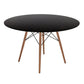Wood Contemporary Round Dining Table Manufactured Wood Top Table for Dining Room Black Without Chairs Clearhalo ' dining_table' 'Dining Tables & Seating' 'Dining Tables' 'furn' 'furn_dining_table' 'Furniture' 'furniture_dining_table' 'Kitchen & Dining Furniture' 'kitchen&dining_furn' 'kitchen' 'kitchen_dining_table' 4538284