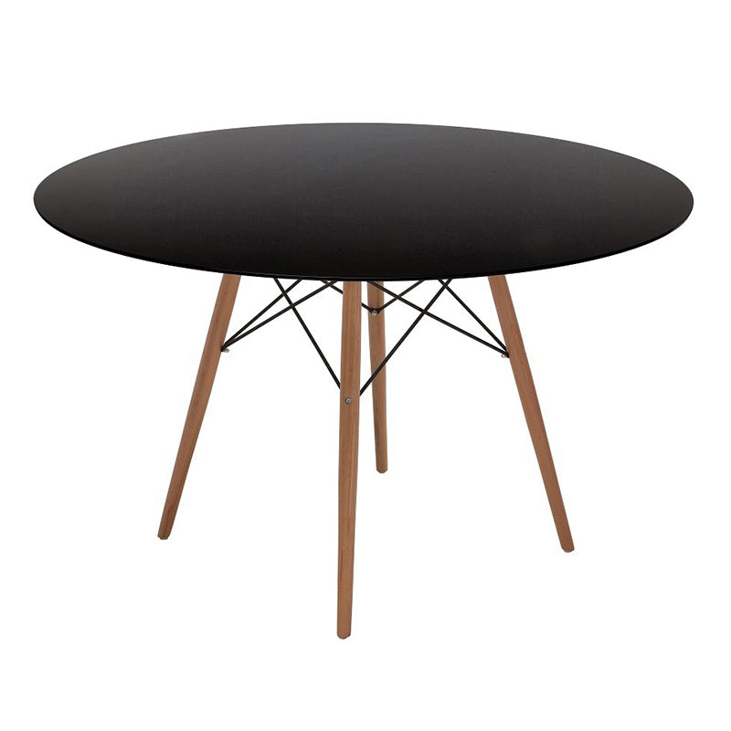 Wood Contemporary Round Dining Table Manufactured Wood Top Table for Dining Room Black Without Chairs Clearhalo ' dining_table' 'Dining Tables & Seating' 'Dining Tables' 'furn' 'furn_dining_table' 'Furniture' 'furniture_dining_table' 'Kitchen & Dining Furniture' 'kitchen&dining_furn' 'kitchen' 'kitchen_dining_table' 4538284