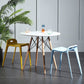 Wood Contemporary Round Dining Table Manufactured Wood Top Table for Dining Room White 35.4"L x 35.4"W x 28.7"H Without Chairs Clearhalo ' dining_table' 'Dining Tables & Seating' 'Dining Tables' 'furn' 'furn_dining_table' 'Furniture' 'furniture_dining_table' 'Kitchen & Dining Furniture' 'kitchen&dining_furn' 'kitchen' 'kitchen_dining_table' 4538285