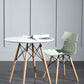 Wood Contemporary Round Dining Table Manufactured Wood Top Table for Dining Room White 27.6"L x 27.6"W x 28.7"H Without Chairs Clearhalo ' dining_table' 'Dining Tables & Seating' 'Dining Tables' 'furn' 'furn_dining_table' 'Furniture' 'furniture_dining_table' 'Kitchen & Dining Furniture' 'kitchen&dining_furn' 'kitchen' 'kitchen_dining_table' 4538287