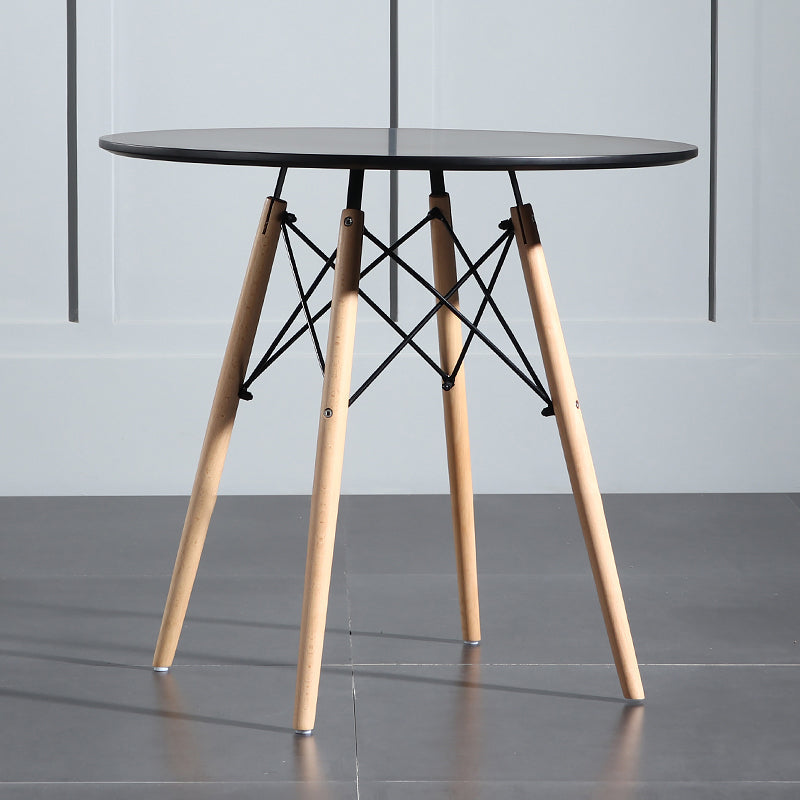 Wood Contemporary Round Dining Table Manufactured Wood Top Table for Dining Room Clearhalo ' dining_table' 'Dining Tables & Seating' 'Dining Tables' 'furn' 'furn_dining_table' 'Furniture' 'furniture_dining_table' 'Kitchen & Dining Furniture' 'kitchen&dining_furn' 'kitchen' 'kitchen_dining_table' 4538292