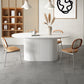 Modern White Top Dining Table Oval Dining Table with Wooden Base White 63"L x 27.6"W x 29.5"H Without Chairs Clearhalo ' dining_table' 'Dining Tables & Seating' 'Dining Tables' 'furn' 'furn_dining_table' 'Furniture' 'furniture_dining_table' 'Kitchen & Dining Furniture' 'kitchen&dining_furn' 'kitchen' 'kitchen_dining_table' 4538318