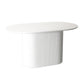 Modern White Top Dining Table Oval Dining Table with Wooden Base White Without Chairs Clearhalo ' dining_table' 'Dining Tables & Seating' 'Dining Tables' 'furn' 'furn_dining_table' 'Furniture' 'furniture_dining_table' 'Kitchen & Dining Furniture' 'kitchen&dining_furn' 'kitchen' 'kitchen_dining_table' 4538321