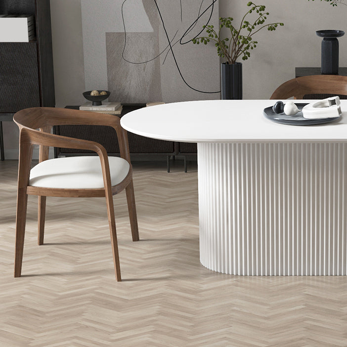 Modern White Top Dining Table Oval Dining Table with Wooden Base Clearhalo ' dining_table' 'Dining Tables & Seating' 'Dining Tables' 'furn' 'furn_dining_table' 'Furniture' 'furniture_dining_table' 'Kitchen & Dining Furniture' 'kitchen&dining_furn' 'kitchen' 'kitchen_dining_table' 4538323