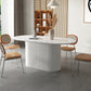 Modern White Top Dining Table Oval Dining Table with Wooden Base Gloss White Without Chairs Clearhalo ' dining_table' 'Dining Tables & Seating' 'Dining Tables' 'furn' 'furn_dining_table' 'Furniture' 'furniture_dining_table' 'Kitchen & Dining Furniture' 'kitchen&dining_furn' 'kitchen' 'kitchen_dining_table' 4538328