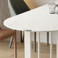 Sintered Stone Dining Table White Top Modern Double Pedestal Table for Kitchen Clearhalo ' dining_table' 'Dining Tables & Seating' 'Dining Tables' 'furn' 'furn_dining_table' 'Furniture' 'furniture_dining_table' 'Kitchen & Dining Furniture' 'kitchen&dining_furn' 'kitchen' 'kitchen_dining_table' 4538341