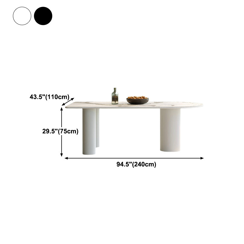 Metal Modern Free Form Dining Table Sintered Stone Table for Dining Room Clearhalo ' dining_table' 'Dining Tables & Seating' 'Dining Tables' 'furn' 'furn_dining_table' 'Furniture' 'furniture_dining_table' 'Kitchen & Dining Furniture' 'kitchen&dining_furn' 'kitchen' 'kitchen_dining_table' 4538366