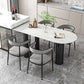 Sintered Stone Dining Table Modern Style Dining Table for Kitchen White-Black Without Chairs Clearhalo ' dining_table' 'Dining Tables & Seating' 'Dining Tables' 'furn' 'furn_dining_table' 'Furniture' 'furniture_dining_table' 'Kitchen & Dining Furniture' 'kitchen&dining_furn' 'kitchen' 'kitchen_dining_table' 4538370