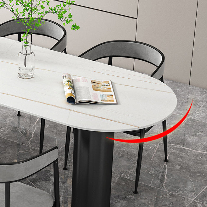 Sintered Stone Dining Table Modern Style Dining Table for Kitchen Clearhalo ' dining_table' 'Dining Tables & Seating' 'Dining Tables' 'furn' 'furn_dining_table' 'Furniture' 'furniture_dining_table' 'Kitchen & Dining Furniture' 'kitchen&dining_furn' 'kitchen' 'kitchen_dining_table' 4538373