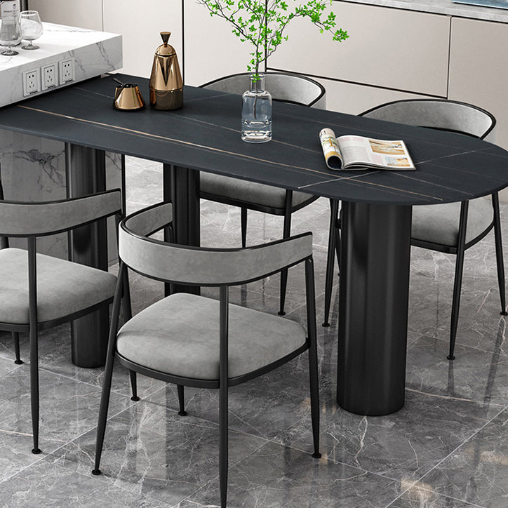 Sintered Stone Dining Table Modern Style Dining Table for Kitchen Clearhalo ' dining_table' 'Dining Tables & Seating' 'Dining Tables' 'furn' 'furn_dining_table' 'Furniture' 'furniture_dining_table' 'Kitchen & Dining Furniture' 'kitchen&dining_furn' 'kitchen' 'kitchen_dining_table' 4538374