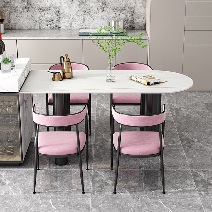 Sintered Stone Dining Table Modern Style Dining Table for Kitchen Clearhalo ' dining_table' 'Dining Tables & Seating' 'Dining Tables' 'furn' 'furn_dining_table' 'Furniture' 'furniture_dining_table' 'Kitchen & Dining Furniture' 'kitchen&dining_furn' 'kitchen' 'kitchen_dining_table' 4538375