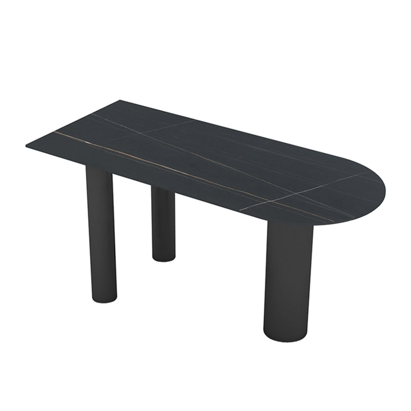 Sintered Stone Dining Table Modern Style Dining Table for Kitchen Black Without Chairs Clearhalo ' dining_table' 'Dining Tables & Seating' 'Dining Tables' 'furn' 'furn_dining_table' 'Furniture' 'furniture_dining_table' 'Kitchen & Dining Furniture' 'kitchen&dining_furn' 'kitchen' 'kitchen_dining_table' 4538378