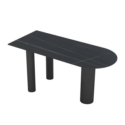 Sintered Stone Dining Table Modern Style Dining Table for Kitchen Black Without Chairs Clearhalo ' dining_table' 'Dining Tables & Seating' 'Dining Tables' 'furn' 'furn_dining_table' 'Furniture' 'furniture_dining_table' 'Kitchen & Dining Furniture' 'kitchen&dining_furn' 'kitchen' 'kitchen_dining_table' 4538378