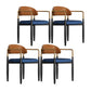 Contemporary Upholstered Home Arm Chair Open Back Matte Finish Dining Chair Blue-Brown 4 Piece Set Clearhalo ' kitchen&dining_furn' 'Dining Chairs' 'Dining Tables & Seating' 'dining_chair' 'furn' 'furn_dining_chair' 'Furniture' 'furniture_dining_chair' 'Kitchen & Dining Furniture' 'kitchen' 4538389