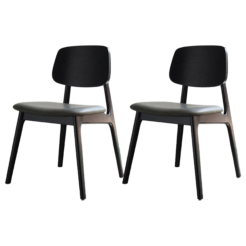 Modern Open Back Dining Chair Wood Dining Armless Side Chair for Home Grey 2 Piece Set Clearhalo ' kitchen&dining_furn' 'Dining Chairs' 'Dining Tables & Seating' 'dining_chair' 'furn' 'furn_dining_chair' 'Furniture' 'furniture_dining_chair' 'Kitchen & Dining Furniture' 'kitchen' 4538401