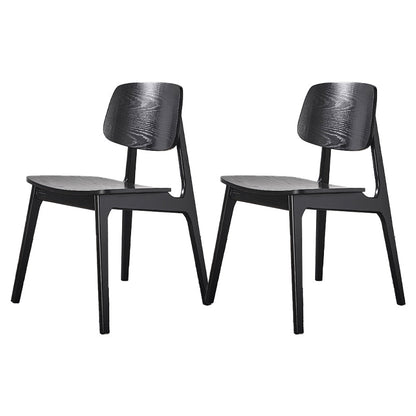 Modern Open Back Dining Chair Wood Dining Armless Side Chair for Home Black 2 Piece Set Clearhalo ' kitchen&dining_furn' 'Dining Chairs' 'Dining Tables & Seating' 'dining_chair' 'furn' 'furn_dining_chair' 'Furniture' 'furniture_dining_chair' 'Kitchen & Dining Furniture' 'kitchen' 4538408