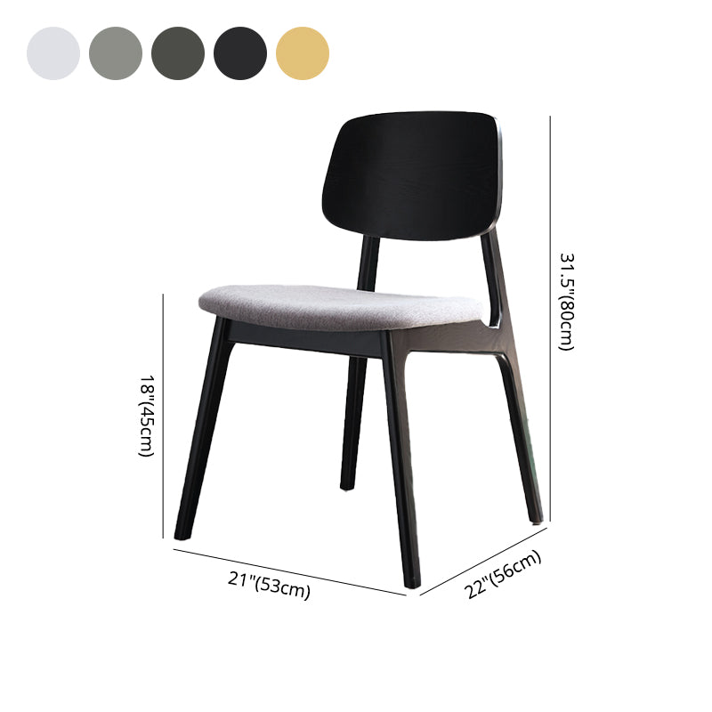 Modern Open Back Dining Chair Wood Dining Armless Side Chair for Home Clearhalo ' kitchen&dining_furn' 'Dining Chairs' 'Dining Tables & Seating' 'dining_chair' 'furn' 'furn_dining_chair' 'Furniture' 'furniture_dining_chair' 'Kitchen & Dining Furniture' 'kitchen' 4538416