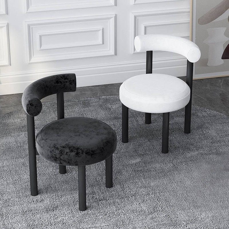 Designer Style Velvet Side Chair Open Back Matte Finish Dining Chair Clearhalo ' kitchen&dining_furn' 'Dining Chairs' 'Dining Tables & Seating' 'dining_chair' 'furn' 'furn_dining_chair' 'Furniture' 'furniture_dining_chair' 'Kitchen & Dining Furniture' 'kitchen' 4538417