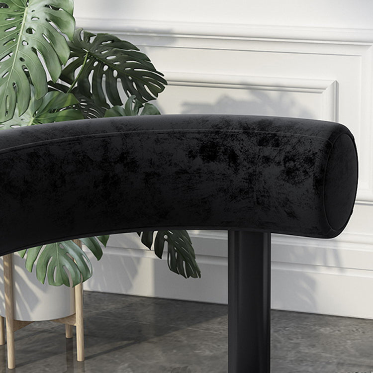 Designer Style Velvet Side Chair Open Back Matte Finish Dining Chair Clearhalo ' kitchen&dining_furn' 'Dining Chairs' 'Dining Tables & Seating' 'dining_chair' 'furn' 'furn_dining_chair' 'Furniture' 'furniture_dining_chair' 'Kitchen & Dining Furniture' 'kitchen' 4538428