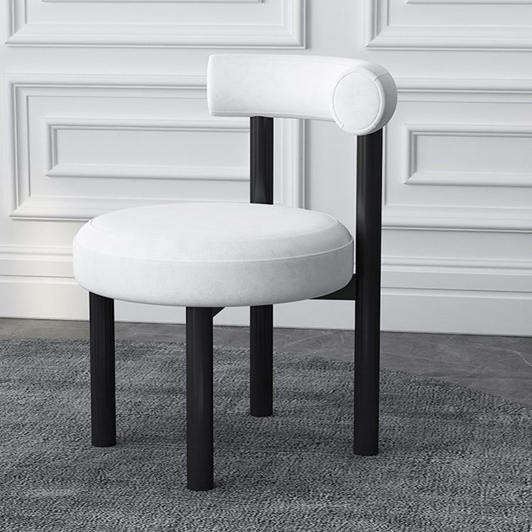 Designer Style Velvet Side Chair Open Back Matte Finish Dining Chair Clearhalo ' kitchen&dining_furn' 'Dining Chairs' 'Dining Tables & Seating' 'dining_chair' 'furn' 'furn_dining_chair' 'Furniture' 'furniture_dining_chair' 'Kitchen & Dining Furniture' 'kitchen' 4538433