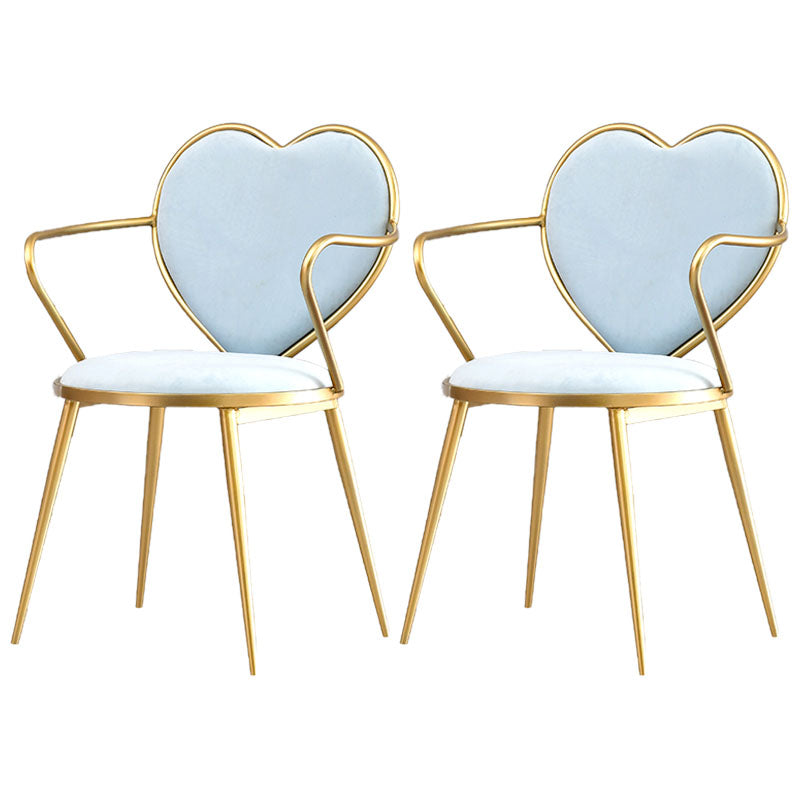 Glam Velvet Dining Room Chairs Metal Arm Dining Chair for Restaurant Use Light Blue 2 Piece Set Clearhalo ' kitchen&dining_furn' 'Dining Chairs' 'Dining Tables & Seating' 'dining_chair' 'furn' 'furn_dining_chair' 'Furniture' 'furniture_dining_chair' 'Kitchen & Dining Furniture' 'kitchen' 4538438
