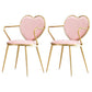 Glam Velvet Dining Room Chairs Metal Arm Dining Chair for Restaurant Use Pink 2 Piece Set Clearhalo ' kitchen&dining_furn' 'Dining Chairs' 'Dining Tables & Seating' 'dining_chair' 'furn' 'furn_dining_chair' 'Furniture' 'furniture_dining_chair' 'Kitchen & Dining Furniture' 'kitchen' 4538441
