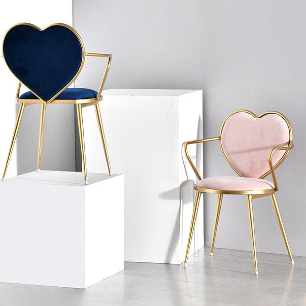 Glam Velvet Dining Room Chairs Metal Arm Dining Chair for Restaurant Use Clearhalo ' kitchen&dining_furn' 'Dining Chairs' 'Dining Tables & Seating' 'dining_chair' 'furn' 'furn_dining_chair' 'Furniture' 'furniture_dining_chair' 'Kitchen & Dining Furniture' 'kitchen' 4538443