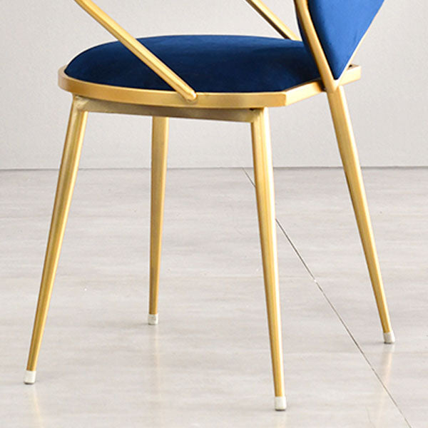 Glam Velvet Dining Room Chairs Metal Arm Dining Chair for Restaurant Use Clearhalo ' kitchen&dining_furn' 'Dining Chairs' 'Dining Tables & Seating' 'dining_chair' 'furn' 'furn_dining_chair' 'Furniture' 'furniture_dining_chair' 'Kitchen & Dining Furniture' 'kitchen' 4538449