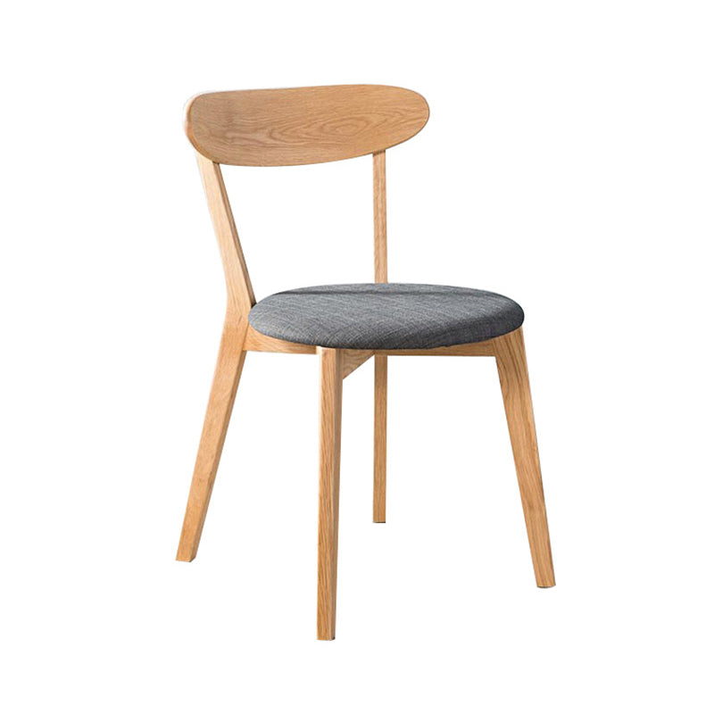 Contemporary Dining Armless Chair Matte Finish Solid Wood Open Back Chair Grey 1 Piece Clearhalo ' kitchen&dining_furn' 'Dining Chairs' 'Dining Tables & Seating' 'dining_chair' 'Furniture' 'furniture_dining_chair' 'Kitchen & Dining Furniture' 'kitchen' 4538461