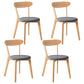 Contemporary Dining Armless Chair Matte Finish Solid Wood Open Back Chair Grey Set of 4 Clearhalo ' kitchen&dining_furn' 'Dining Chairs' 'Dining Tables & Seating' 'dining_chair' 'Furniture' 'furniture_dining_chair' 'Kitchen & Dining Furniture' 'kitchen' 4538465