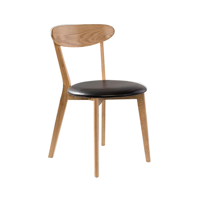 Contemporary Dining Armless Chair Matte Finish Solid Wood Open Back Chair Black 1 Piece Clearhalo ' kitchen&dining_furn' 'Dining Chairs' 'Dining Tables & Seating' 'dining_chair' 'Furniture' 'furniture_dining_chair' 'Kitchen & Dining Furniture' 'kitchen' 4538466