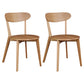 Contemporary Dining Armless Chair Matte Finish Solid Wood Open Back Chair Natural Set of 2 Clearhalo ' kitchen&dining_furn' 'Dining Chairs' 'Dining Tables & Seating' 'dining_chair' 'Furniture' 'furniture_dining_chair' 'Kitchen & Dining Furniture' 'kitchen' 4538475