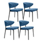 Contemporary Fabric Home Side Chair Open Back Matte Finish Dining Chair Blue 4 Piece Set Black Clearhalo ' kitchen&dining_furn' 'Dining Chairs' 'Dining Tables & Seating' 'dining_chair' 'furn' 'furn_dining_chair' 'Furniture' 'furniture_dining_chair' 'Kitchen & Dining Furniture' 'kitchen' 4538484