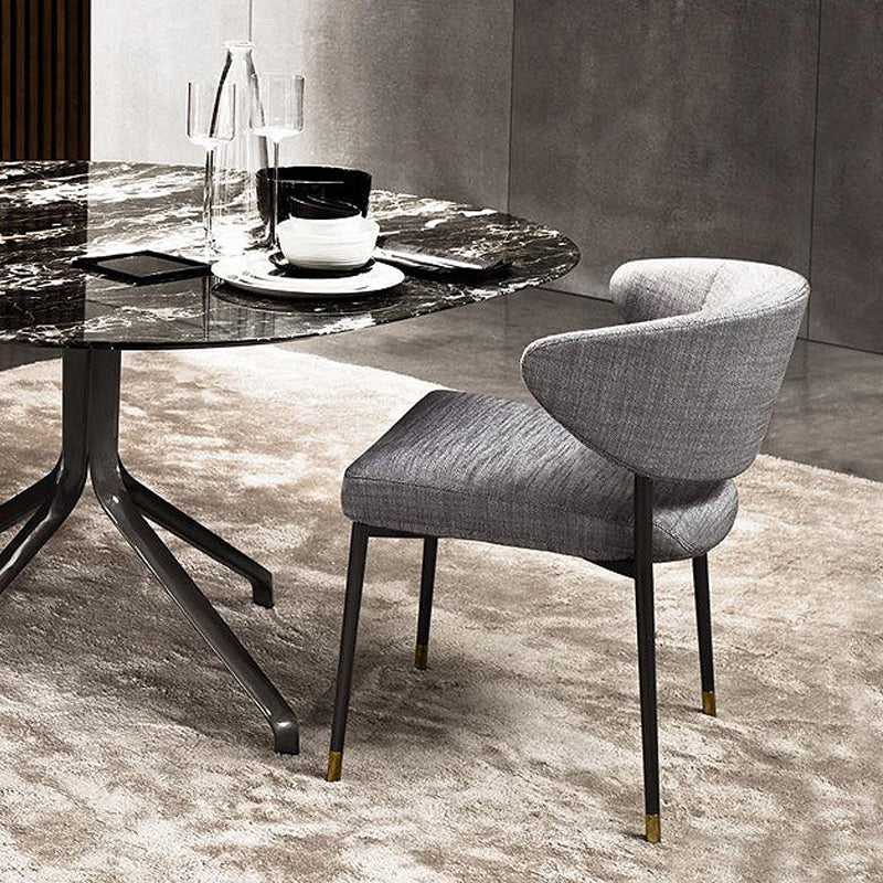 Contemporary Fabric Home Side Chair Open Back Matte Finish Dining Chair Clearhalo ' kitchen&dining_furn' 'Dining Chairs' 'Dining Tables & Seating' 'dining_chair' 'furn' 'furn_dining_chair' 'Furniture' 'furniture_dining_chair' 'Kitchen & Dining Furniture' 'kitchen' 4538486