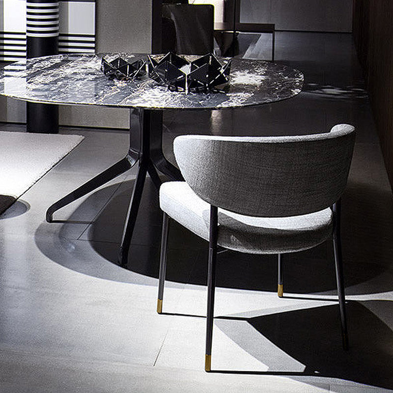 Contemporary Fabric Home Side Chair Open Back Matte Finish Dining Chair Clearhalo ' kitchen&dining_furn' 'Dining Chairs' 'Dining Tables & Seating' 'dining_chair' 'furn' 'furn_dining_chair' 'Furniture' 'furniture_dining_chair' 'Kitchen & Dining Furniture' 'kitchen' 4538488