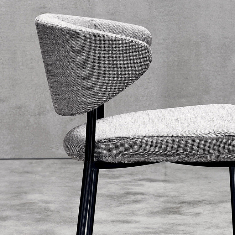 Contemporary Fabric Home Side Chair Open Back Matte Finish Dining Chair Clearhalo ' kitchen&dining_furn' 'Dining Chairs' 'Dining Tables & Seating' 'dining_chair' 'furn' 'furn_dining_chair' 'Furniture' 'furniture_dining_chair' 'Kitchen & Dining Furniture' 'kitchen' 4538490