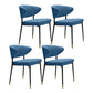 Contemporary Fabric Home Side Chair Open Back Matte Finish Dining Chair Blue 4 Piece Set Black Gold Clearhalo ' kitchen&dining_furn' 'Dining Chairs' 'Dining Tables & Seating' 'dining_chair' 'furn' 'furn_dining_chair' 'Furniture' 'furniture_dining_chair' 'Kitchen & Dining Furniture' 'kitchen' 4538491