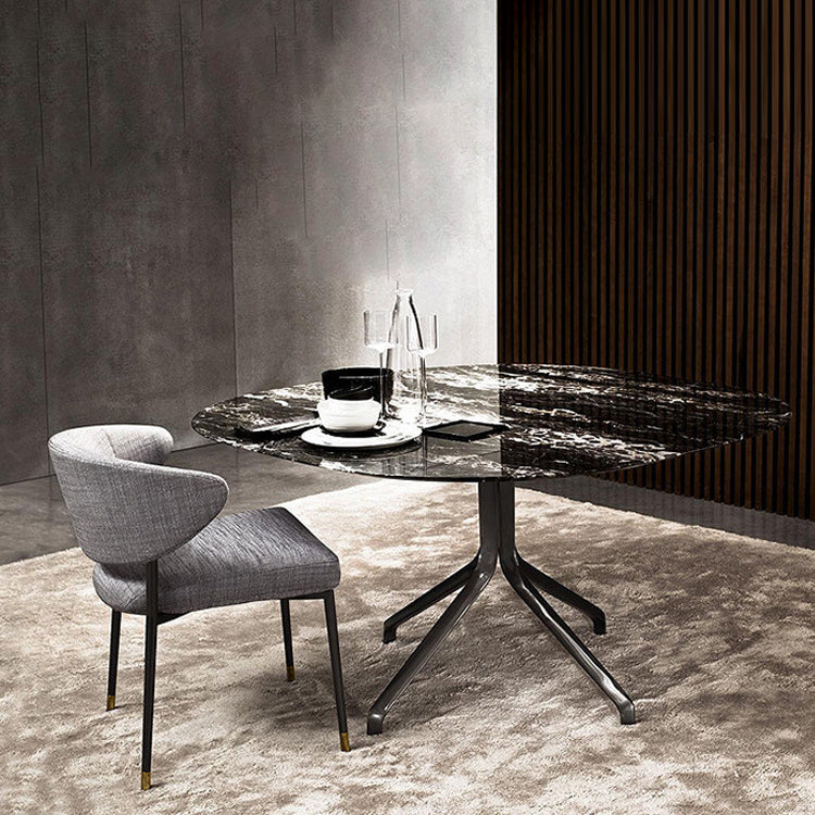 Contemporary Fabric Home Side Chair Open Back Matte Finish Dining Chair Clearhalo ' kitchen&dining_furn' 'Dining Chairs' 'Dining Tables & Seating' 'dining_chair' 'furn' 'furn_dining_chair' 'Furniture' 'furniture_dining_chair' 'Kitchen & Dining Furniture' 'kitchen' 4538496