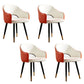 Scandinavian Design Open Back Dining Side Chairs Upholstered Side Chairs White-Saffron 4 Piece Set Clearhalo ' kitchen&dining_furn' 'Dining Chairs' 'Dining Tables & Seating' 'dining_chair' 'furn' 'furn_dining_chair' 'Furniture' 'furniture_dining_chair' 'Kitchen & Dining Furniture' 'kitchen' 4538509
