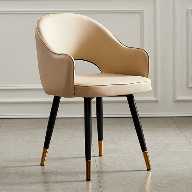 Scandinavian Design Open Back Dining Side Chairs Upholstered Side Chairs Nude 1 Piece Clearhalo ' kitchen&dining_furn' 'Dining Chairs' 'Dining Tables & Seating' 'dining_chair' 'furn' 'furn_dining_chair' 'Furniture' 'furniture_dining_chair' 'Kitchen & Dining Furniture' 'kitchen' 4538511