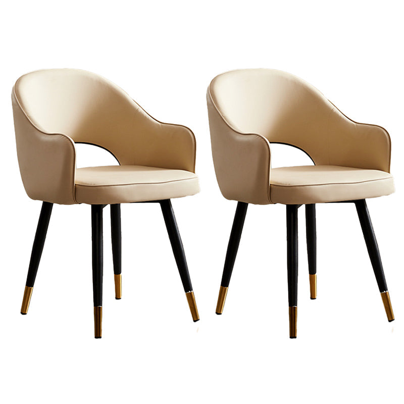 Scandinavian Design Open Back Dining Side Chairs Upholstered Side Chairs Nude 2 Piece Set Clearhalo ' kitchen&dining_furn' 'Dining Chairs' 'Dining Tables & Seating' 'dining_chair' 'furn' 'furn_dining_chair' 'Furniture' 'furniture_dining_chair' 'Kitchen & Dining Furniture' 'kitchen' 4538512