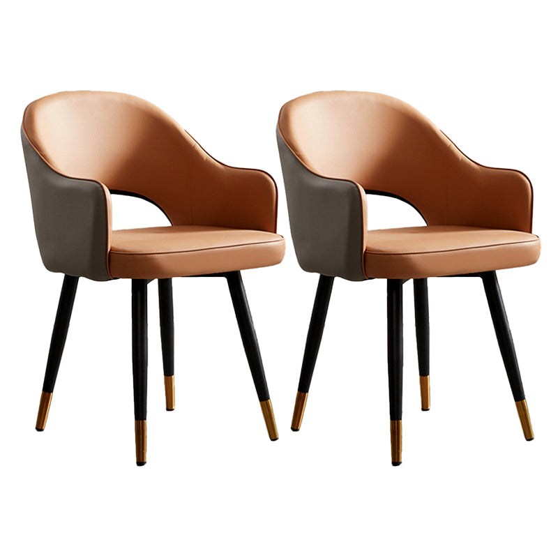 Scandinavian Design Open Back Dining Side Chairs Upholstered Side Chairs Gray-Khaki 2 Piece Set Clearhalo ' kitchen&dining_furn' 'Dining Chairs' 'Dining Tables & Seating' 'dining_chair' 'furn' 'furn_dining_chair' 'Furniture' 'furniture_dining_chair' 'Kitchen & Dining Furniture' 'kitchen' 4538518