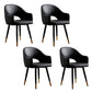 Scandinavian Design Open Back Dining Side Chairs Upholstered Side Chairs Black 4 Piece Set Clearhalo ' kitchen&dining_furn' 'Dining Chairs' 'Dining Tables & Seating' 'dining_chair' 'furn' 'furn_dining_chair' 'Furniture' 'furniture_dining_chair' 'Kitchen & Dining Furniture' 'kitchen' 4538522
