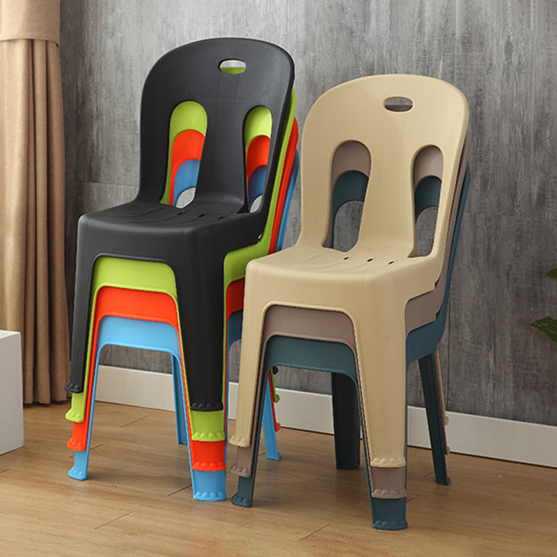 Modern Dining Slat Back Chair Plastic Dining Armless Side Chairs Clearhalo ' kitchen&dining_furn' 'Dining Chairs' 'Dining Tables & Seating' 'dining_chair' 'furn' 'furn_dining_chair' 'Furniture' 'furniture_dining_chair' 'Kitchen & Dining Furniture' 'kitchen' 4538531