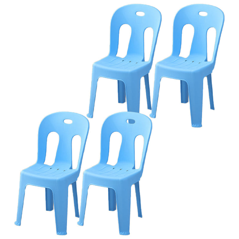 Modern Dining Slat Back Chair Plastic Dining Armless Side Chairs Blue 4 Piece Set Clearhalo ' kitchen&dining_furn' 'Dining Chairs' 'Dining Tables & Seating' 'dining_chair' 'furn' 'furn_dining_chair' 'Furniture' 'furniture_dining_chair' 'Kitchen & Dining Furniture' 'kitchen' 4538538