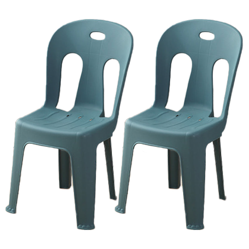 Modern Dining Slat Back Chair Plastic Dining Armless Side Chairs Peacock Blue 2 Piece Set Clearhalo ' kitchen&dining_furn' 'Dining Chairs' 'Dining Tables & Seating' 'dining_chair' 'furn' 'furn_dining_chair' 'Furniture' 'furniture_dining_chair' 'Kitchen & Dining Furniture' 'kitchen' 4538547